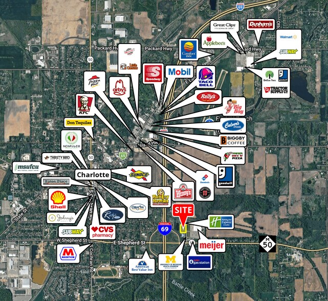 500 Meijer St, Charlotte, MI à vendre - Aérien – Image 2 sur 2