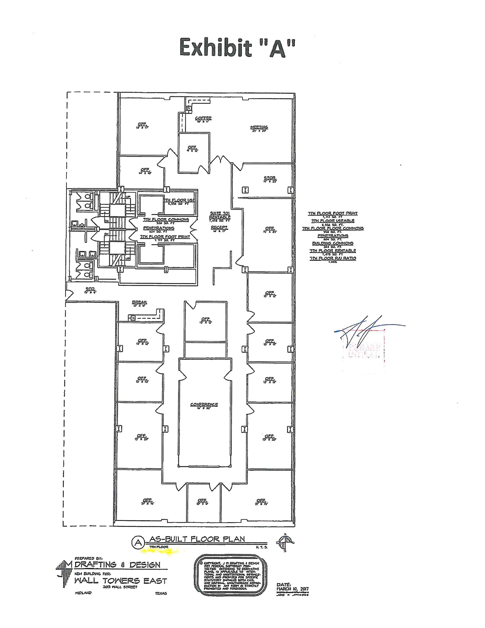 201-203 W Wall St, Midland, TX à louer Plan d’étage– Image 1 sur 16