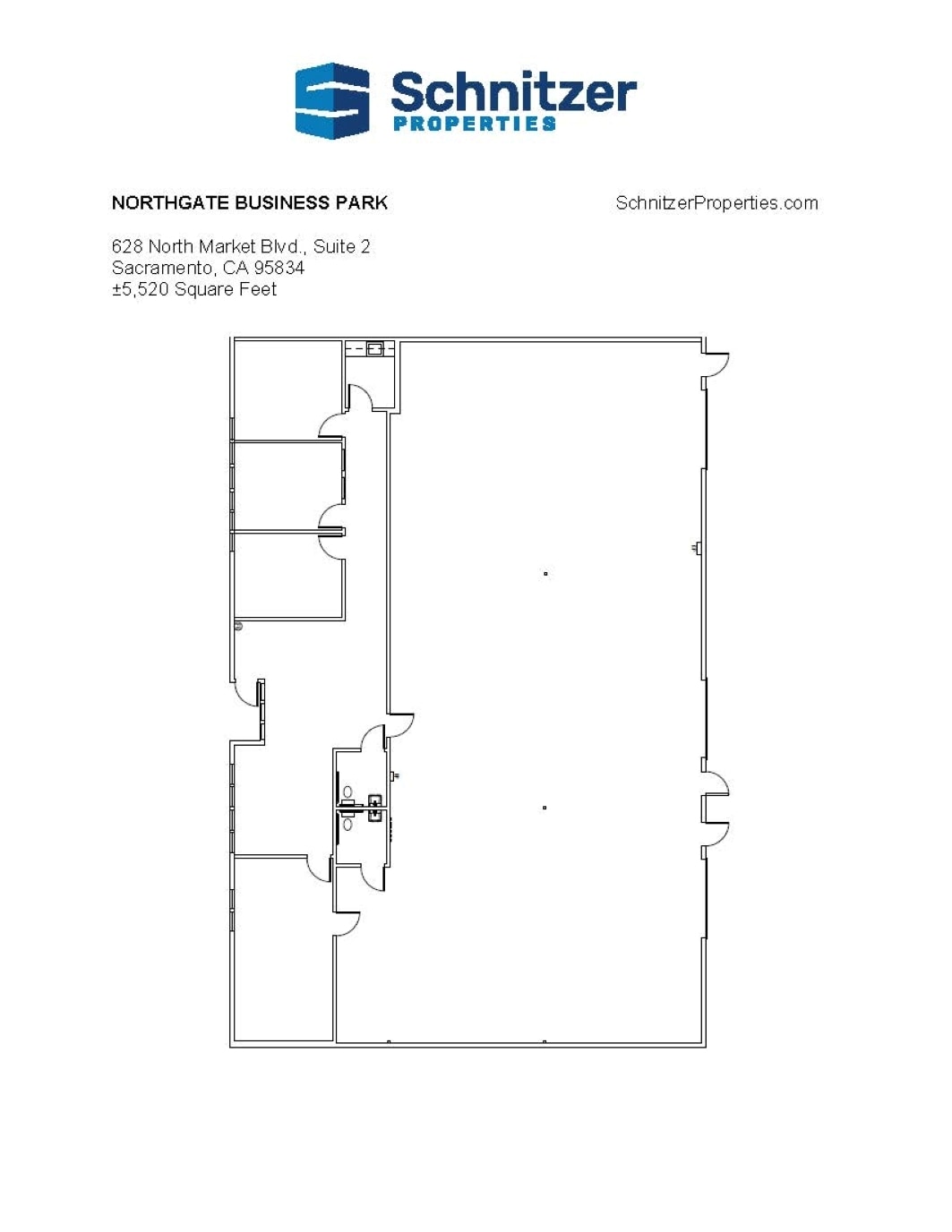 4135 Northgate Blvd, Sacramento, CA à louer Plan d’étage– Image 1 sur 1