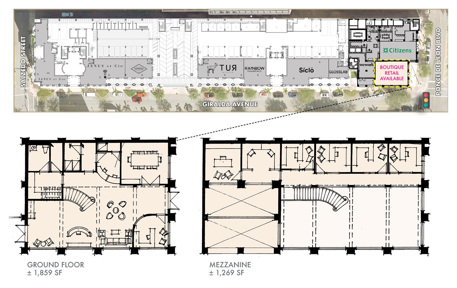 255 Giralda Ave, Coral Gables, FL à louer Plan d’étage– Image 1 sur 5