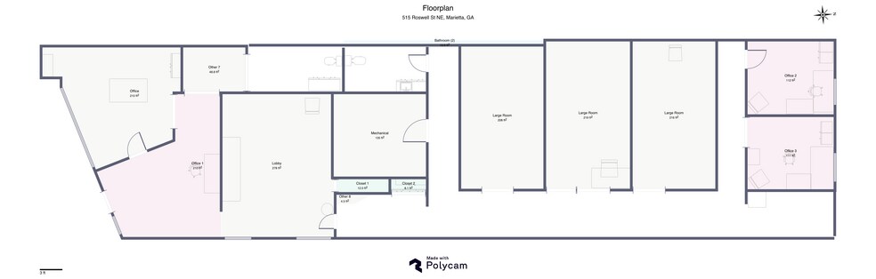 515 Roswell St, Marietta, GA à louer - Plan d’étage – Image 3 sur 11