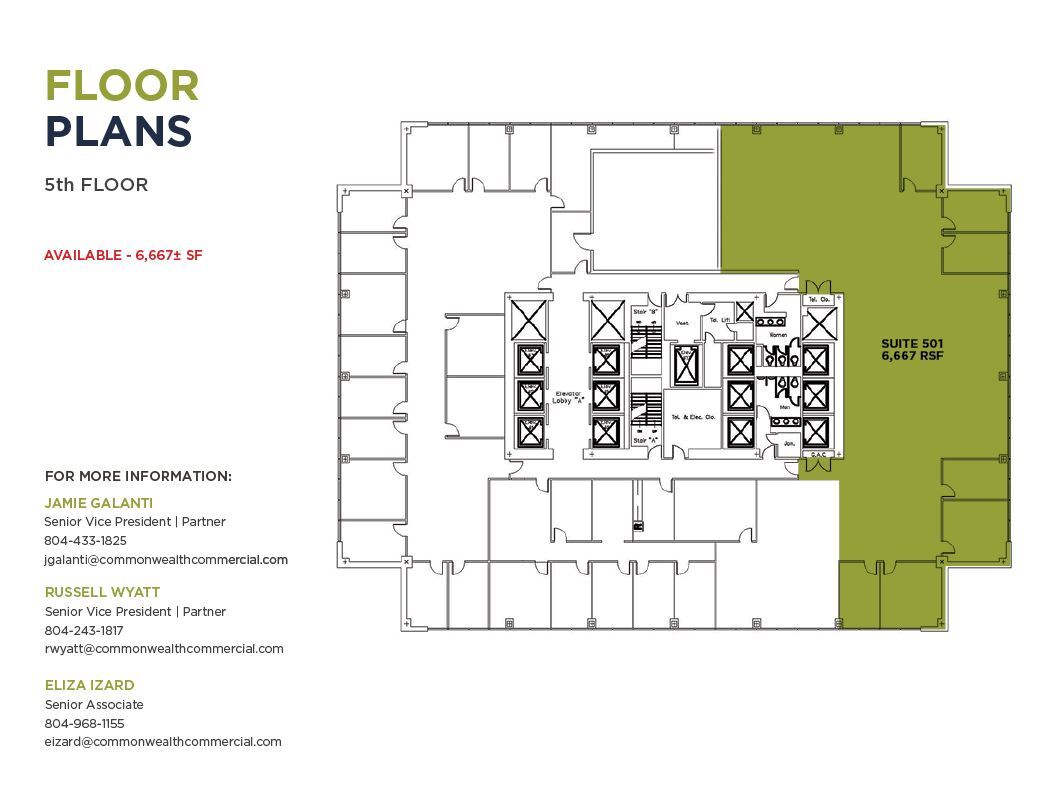 919 E Main St, Richmond, VA à louer Plan d’étage– Image 1 sur 1