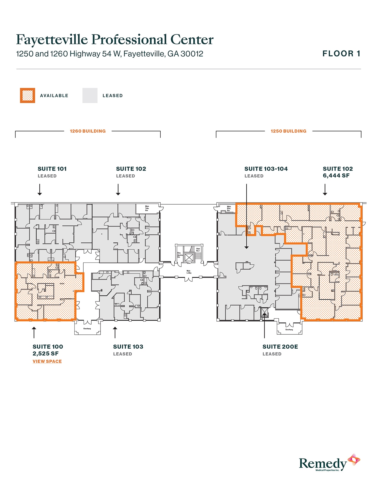 1260 Highway 54 W, Fayetteville, GA à louer Plan d’étage– Image 1 sur 1