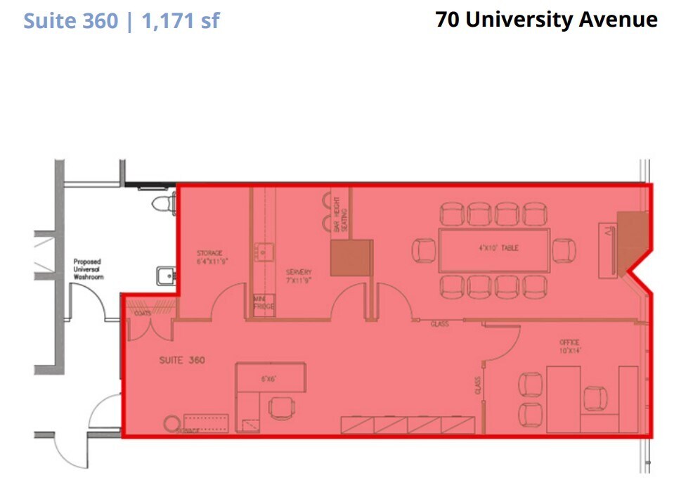 70 University Ave, Toronto, ON à louer Plan d’étage– Image 1 sur 1