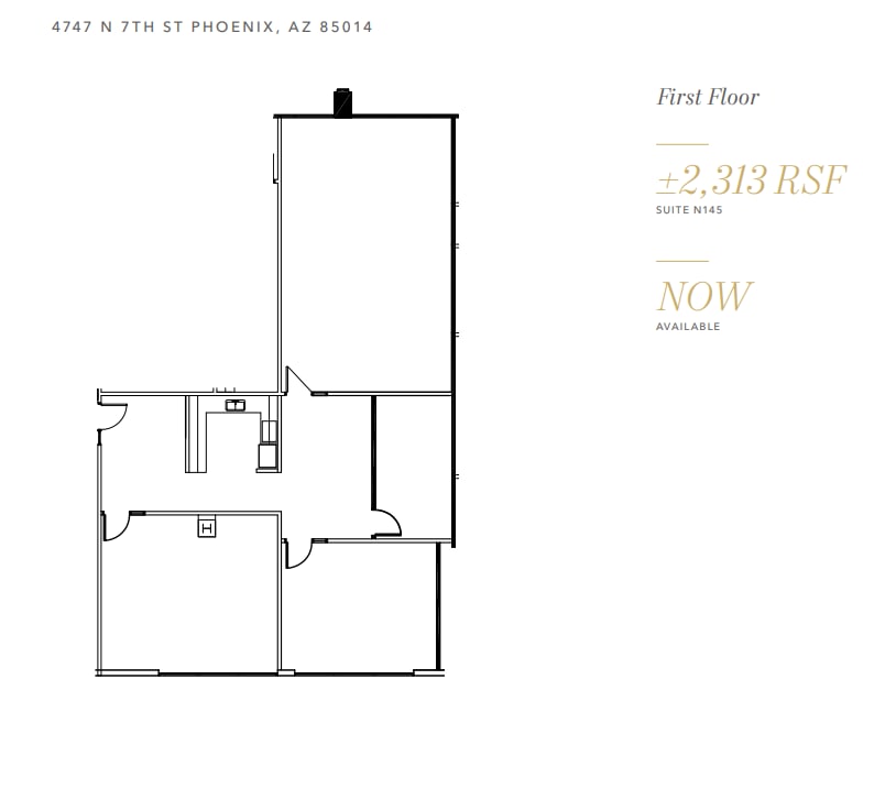 4745 N 7th St, Phoenix, AZ à louer Plan d’étage– Image 1 sur 1
