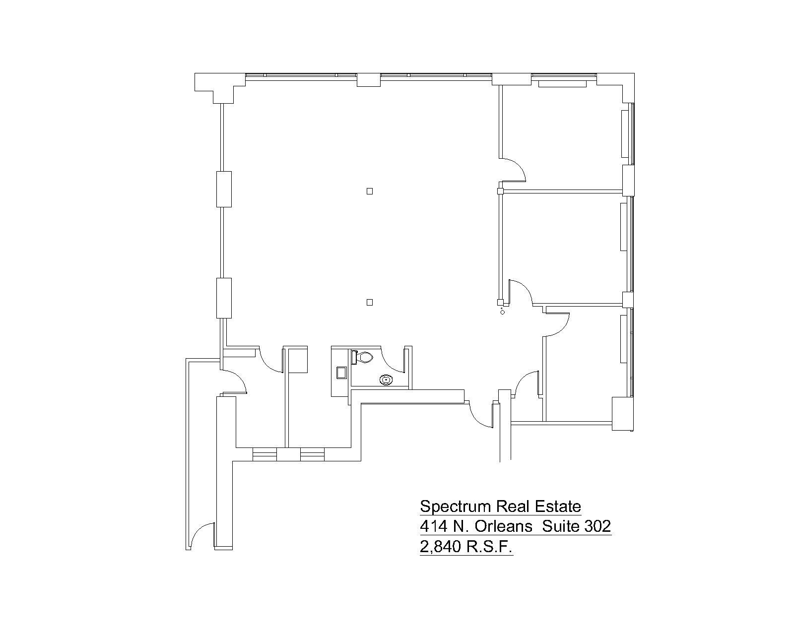 414 N Orleans St, Chicago, IL à louer Plan d’étage– Image 1 sur 1