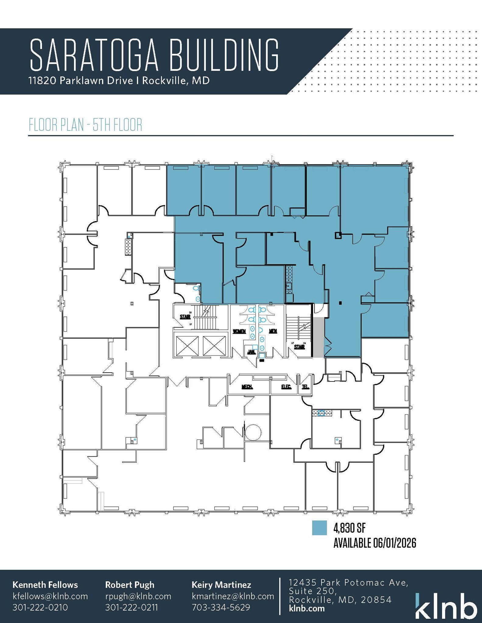 11820 Parklawn Dr, Rockville, MD à louer Plan d’étage– Image 1 sur 1