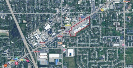 8101-8347 Pendleton Pike, Indianapolis, IN - Vue aérienne vue de carte