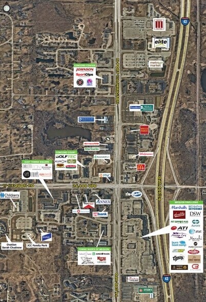 1339-1349 W Towne Square Rd, Mequon, WI à louer - Aérien – Image 2 sur 2