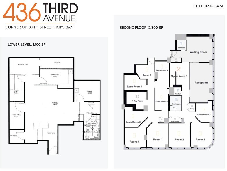 432-436 3rd Ave, New York, NY à louer - Plan d’étage – Image 2 sur 3