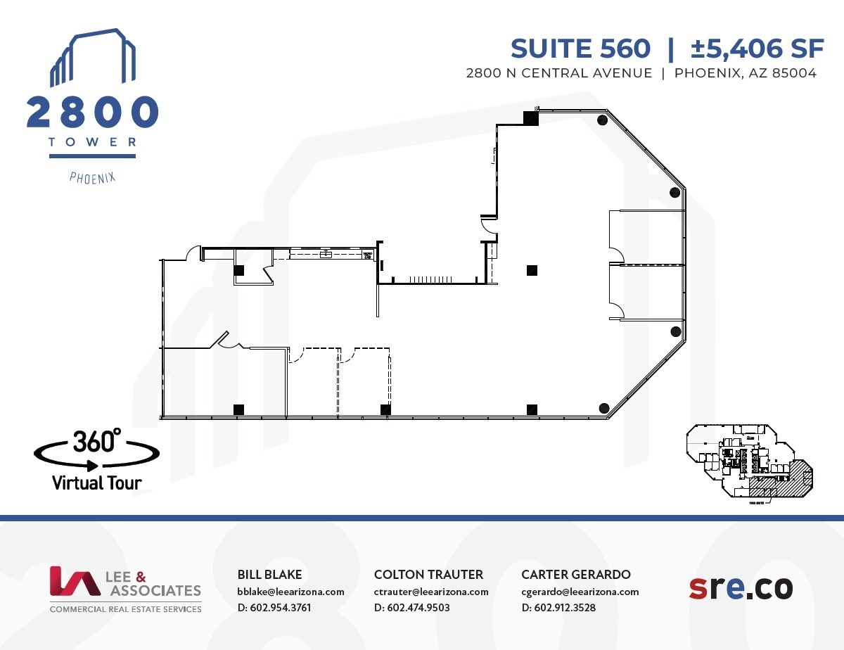 2800 N Central Ave, Phoenix, AZ à louer Plan d’étage– Image 1 sur 1