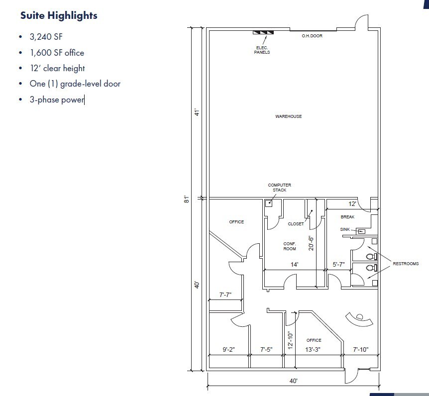 1109 S Airport Cir, Euless, TX à louer Plan d’étage– Image 1 sur 1