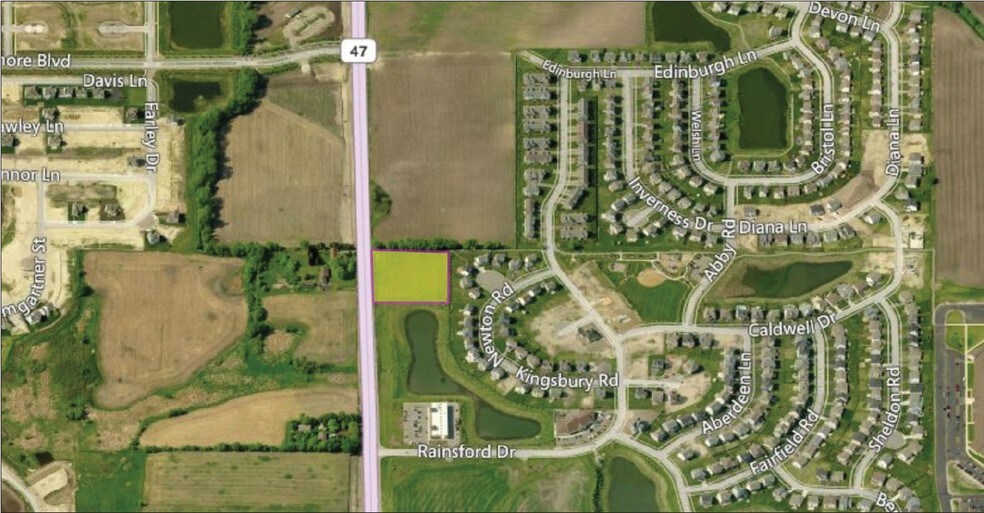 N. Route 47 & Rainsford Rd, Huntley, IL à vendre - Aérien – Image 2 sur 2