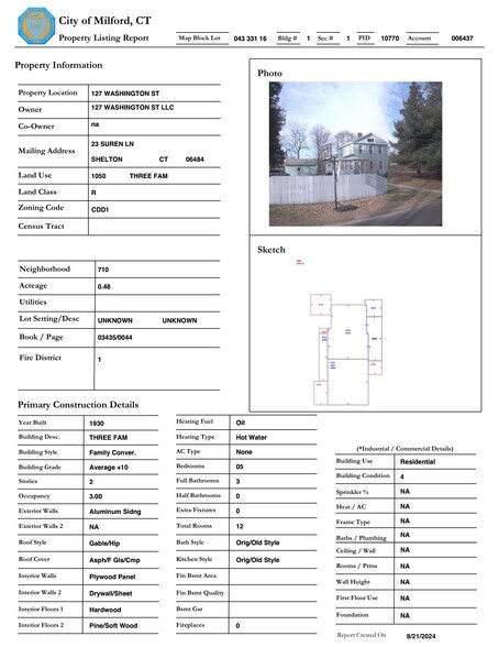127 Washington St, Milford, CT à louer - Plan de site – Image 2 sur 3