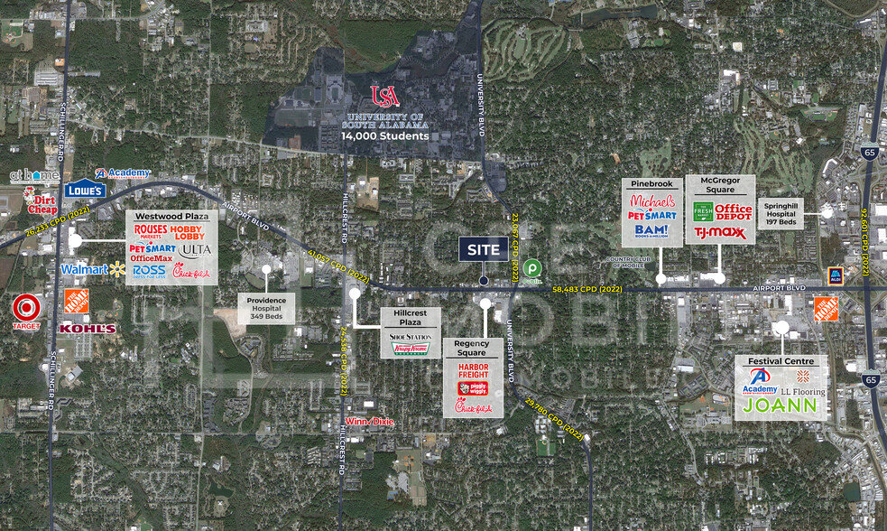 4682 Airport Blvd, Mobile, AL à vendre - Photo de l’immeuble – Image 3 sur 31