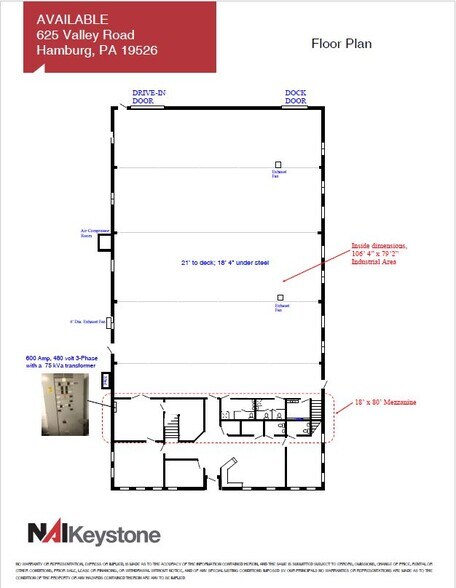 625 Valley Rd, Hamburg, PA à louer - Plan d’étage – Image 3 sur 10
