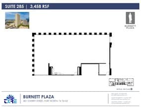 801 Cherry St, Fort Worth, TX à louer Plan d’étage– Image 1 sur 3
