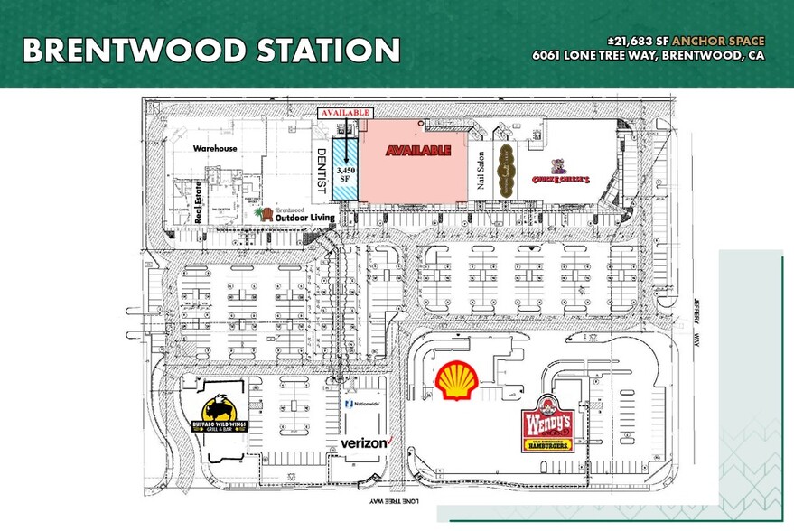 6021-6051 Lone Tree Way, Brentwood, CA à louer - Plan de site – Image 1 sur 1
