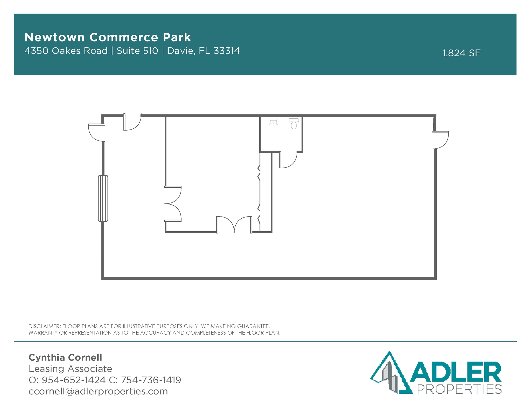 4350-4380 Oakes Rd, Davie, FL à louer Plan d’étage– Image 1 sur 1