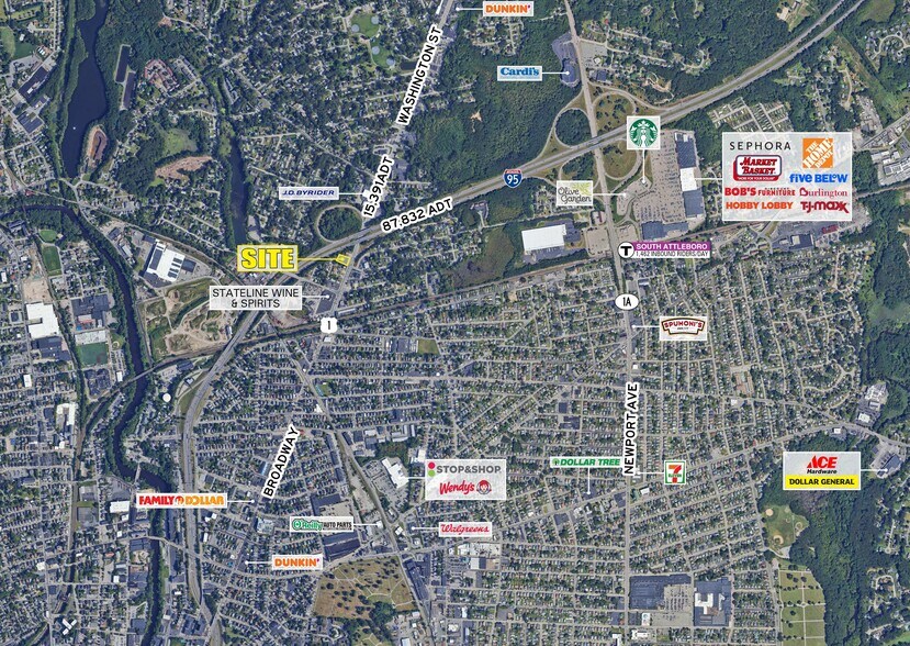 1049 Washington St, Attleboro, MA à louer - Photo de l’immeuble – Image 3 sur 3