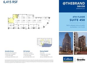 500-550 N Brand Blvd, Glendale, CA à louer Plan d’étage– Image 1 sur 1