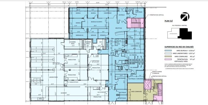 7210-7220 Rue Frederick-Banting, Saint-Laurent, QC à louer Plan d’étage– Image 1 sur 1