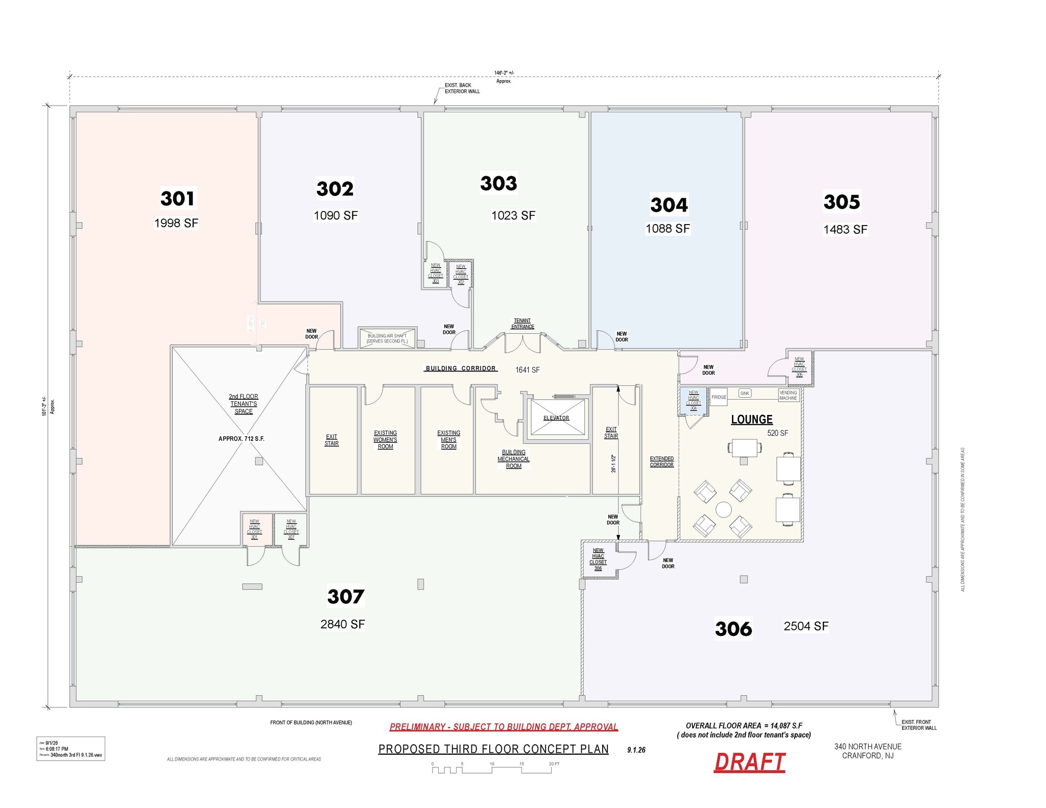 340 North Ave E, Cranford, NJ à louer Plan d’étage– Image 1 sur 1