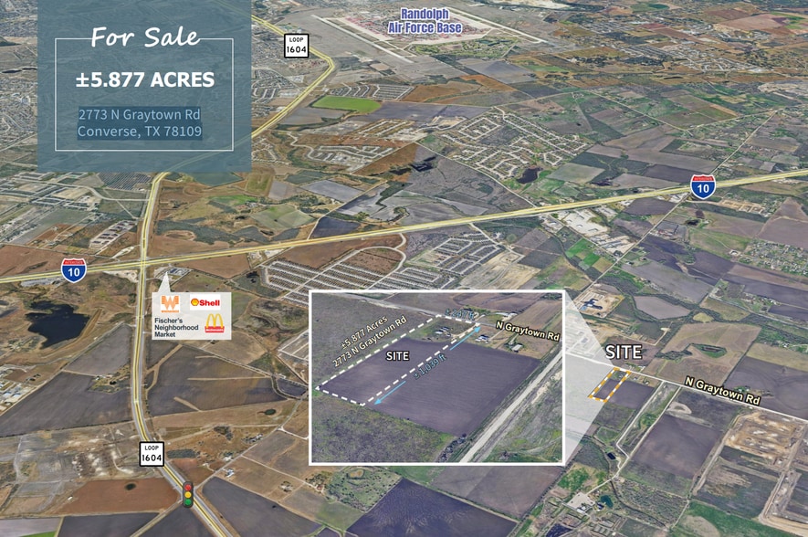 2773 N Graytown Rd, Converse, TX à vendre - Aérien – Image 2 sur 3