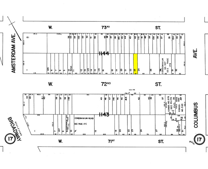 125 W 72nd St, New York, NY à louer - Plan cadastral – Image 2 sur 9