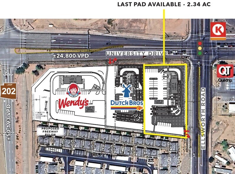SEC Loop 202 & University Dr, Mesa, AZ à louer - Plan de site – Image 2 sur 7