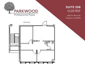 5501 N 19th Ave, Phoenix, AZ à louer Plan d’étage– Image 1 sur 1