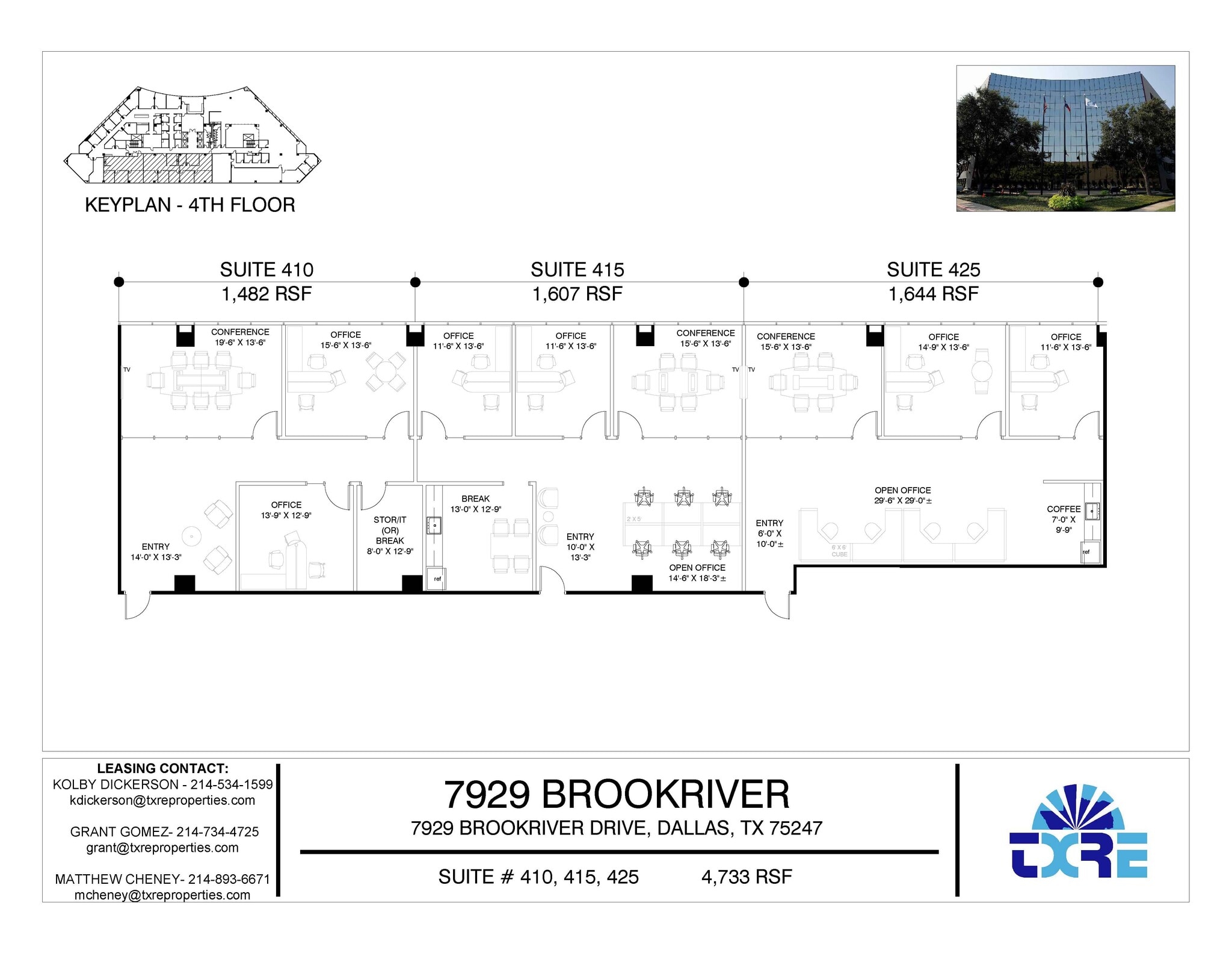 7929 Brookriver Dr, Dallas, TX à louer Plan d’étage– Image 1 sur 7