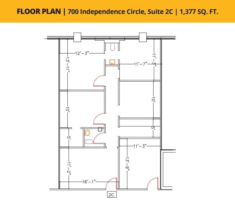 700 Independence Cir, Virginia Beach, VA à louer Plan d’étage– Image 1 sur 1