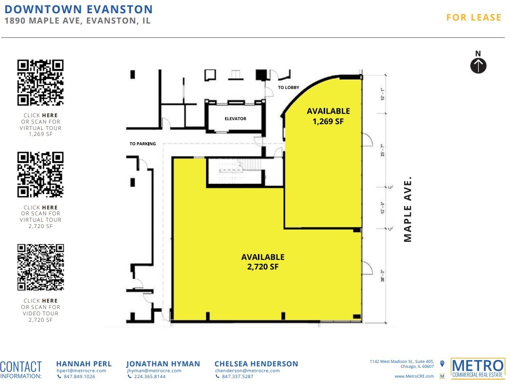 1890 Maple Ave, Evanston, IL à louer Plan d’étage– Image 1 sur 1