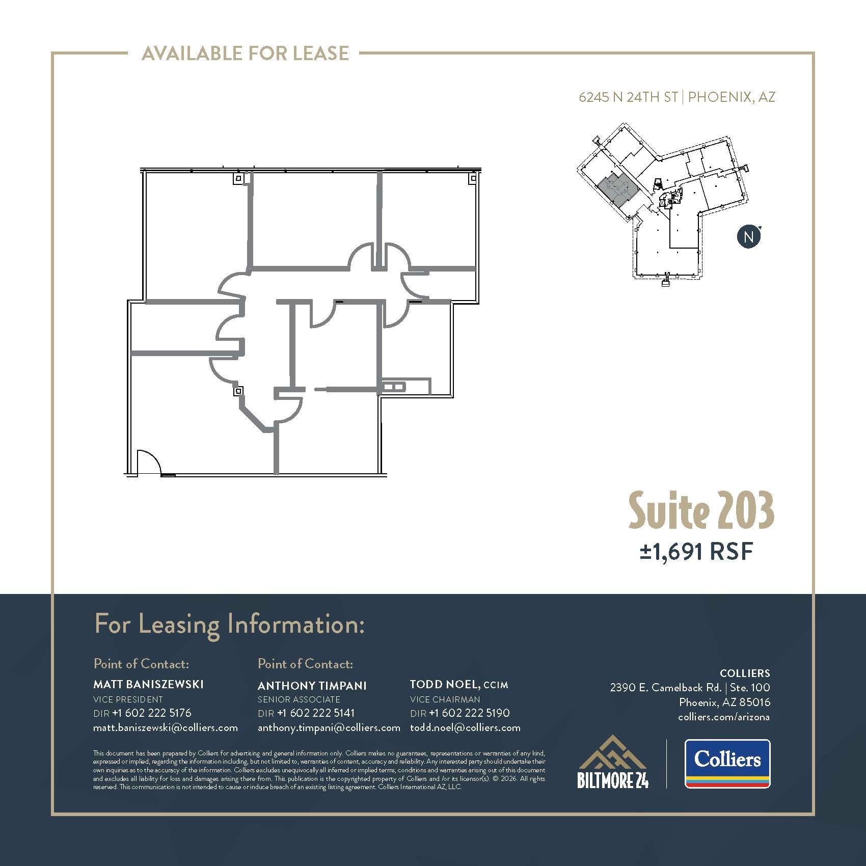 6245 N 24th Pky, Phoenix, AZ à louer Plan d’étage– Image 1 sur 2