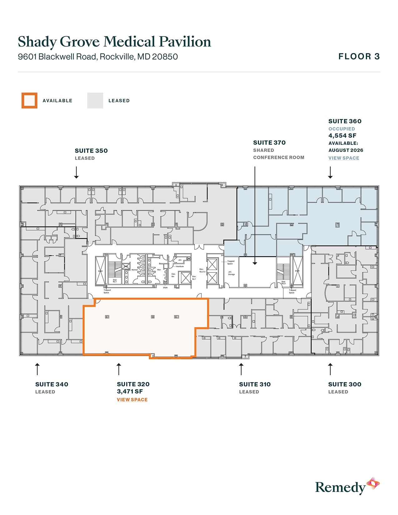 9601 Blackwell Rd, Rockville, MD à louer Plan d’étage– Image 1 sur 4