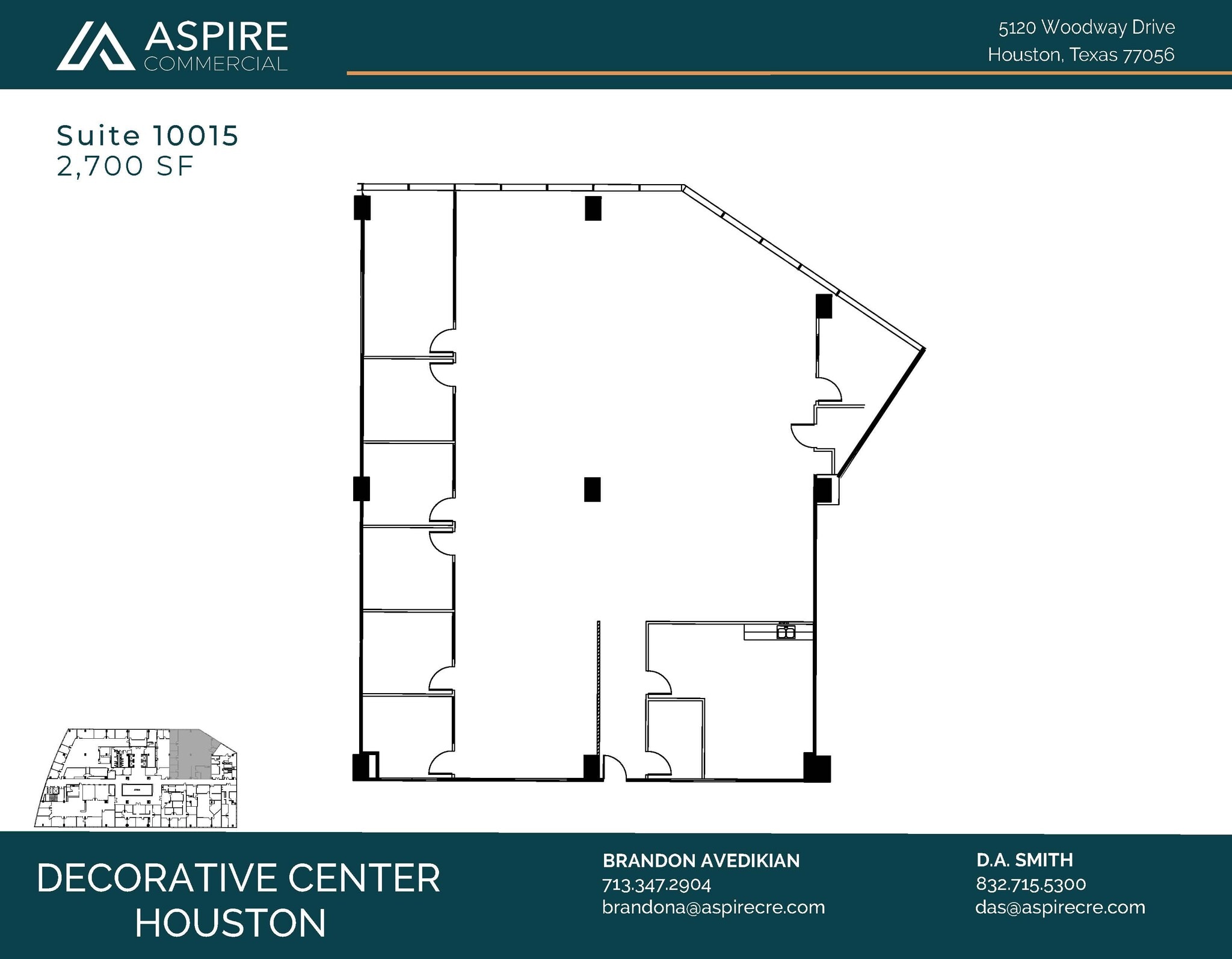 5120 Woodway Dr, Houston, TX à louer Plan d’étage– Image 1 sur 1