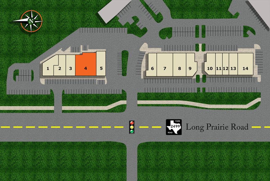 2608-2616 Long Prairie Rd, Flower Mound, TX à louer - Plan de site – Image 2 sur 2