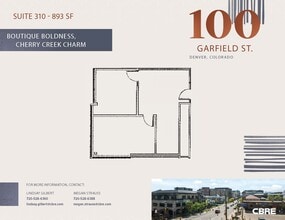 100 Garfield St, Denver, CO à louer Plan d’étage– Image 1 sur 1