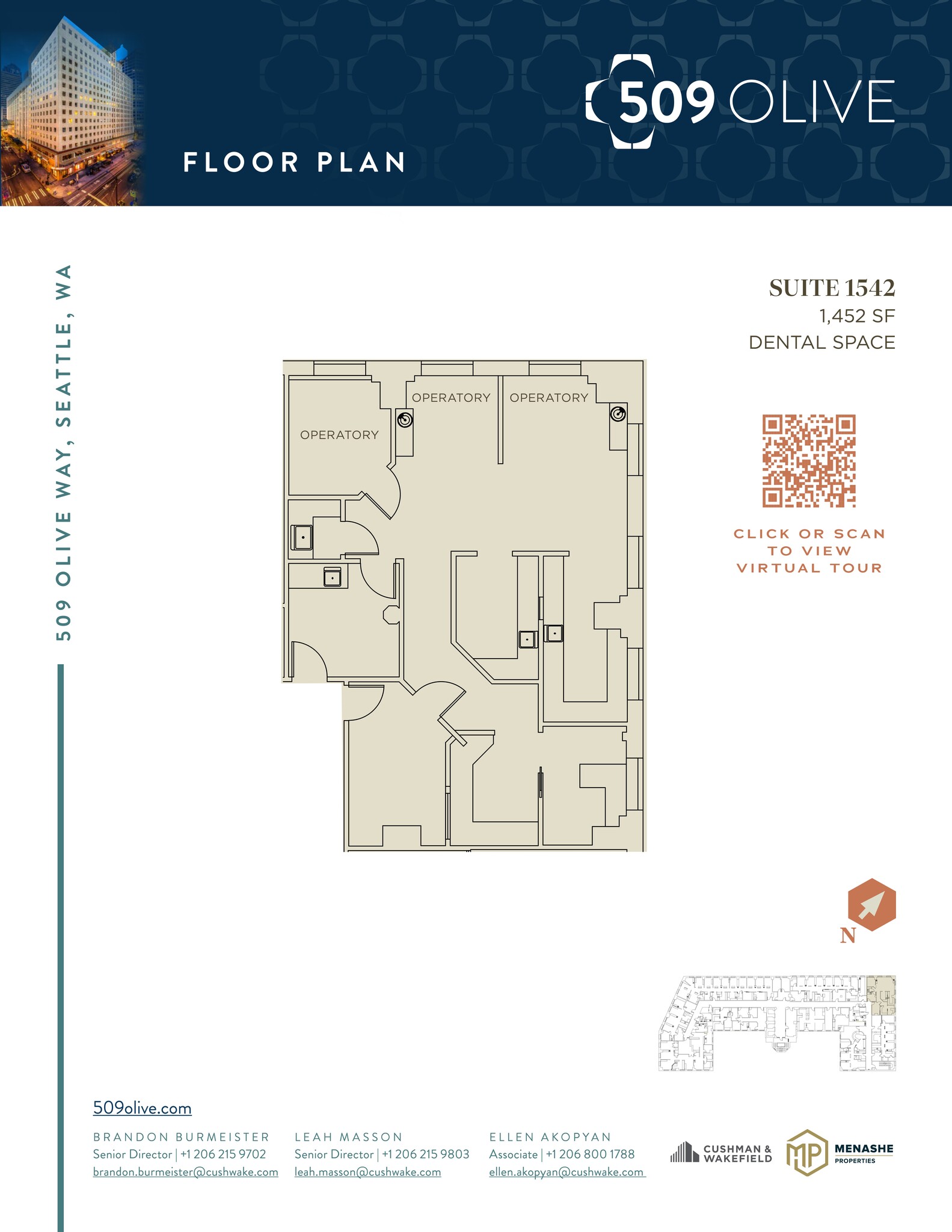 509 Olive Way, Seattle, WA à louer Plan de site– Image 1 sur 1