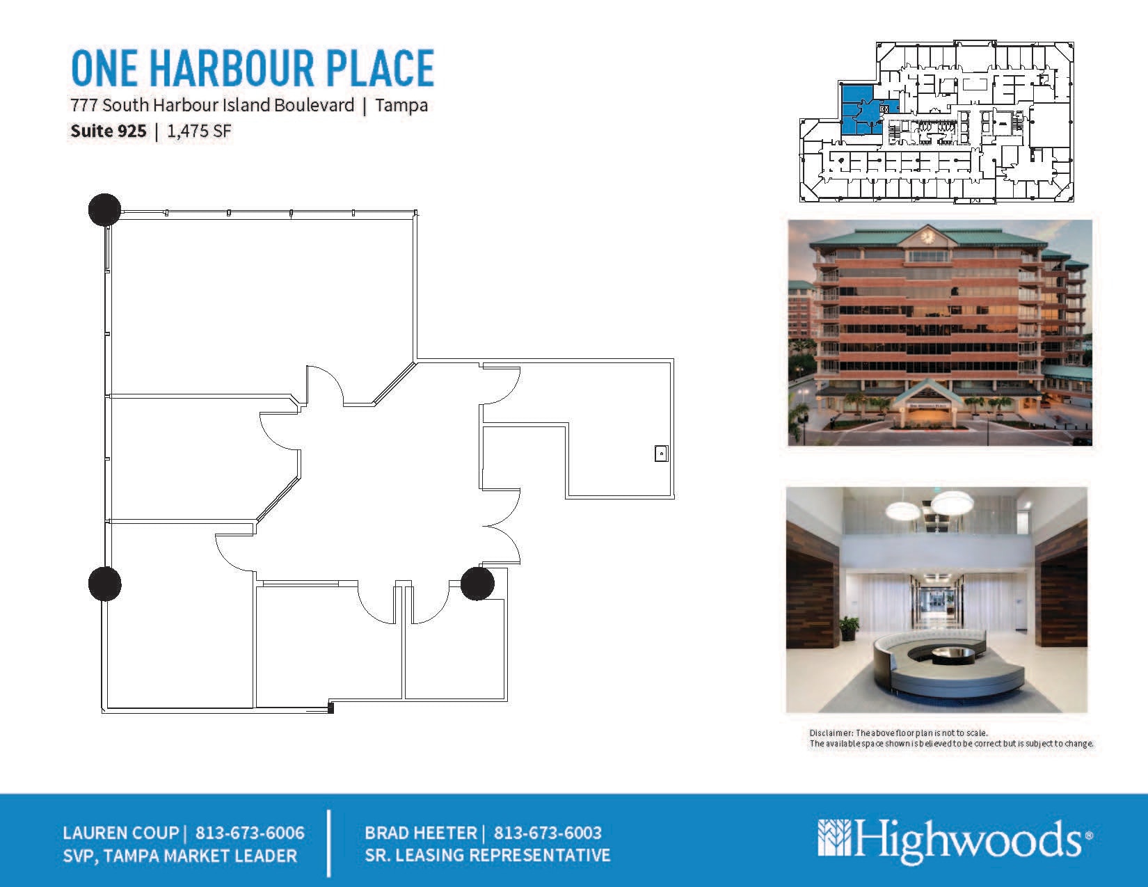 777 S Harbour Island Blvd, Tampa, FL à louer Plan d’étage– Image 1 sur 1
