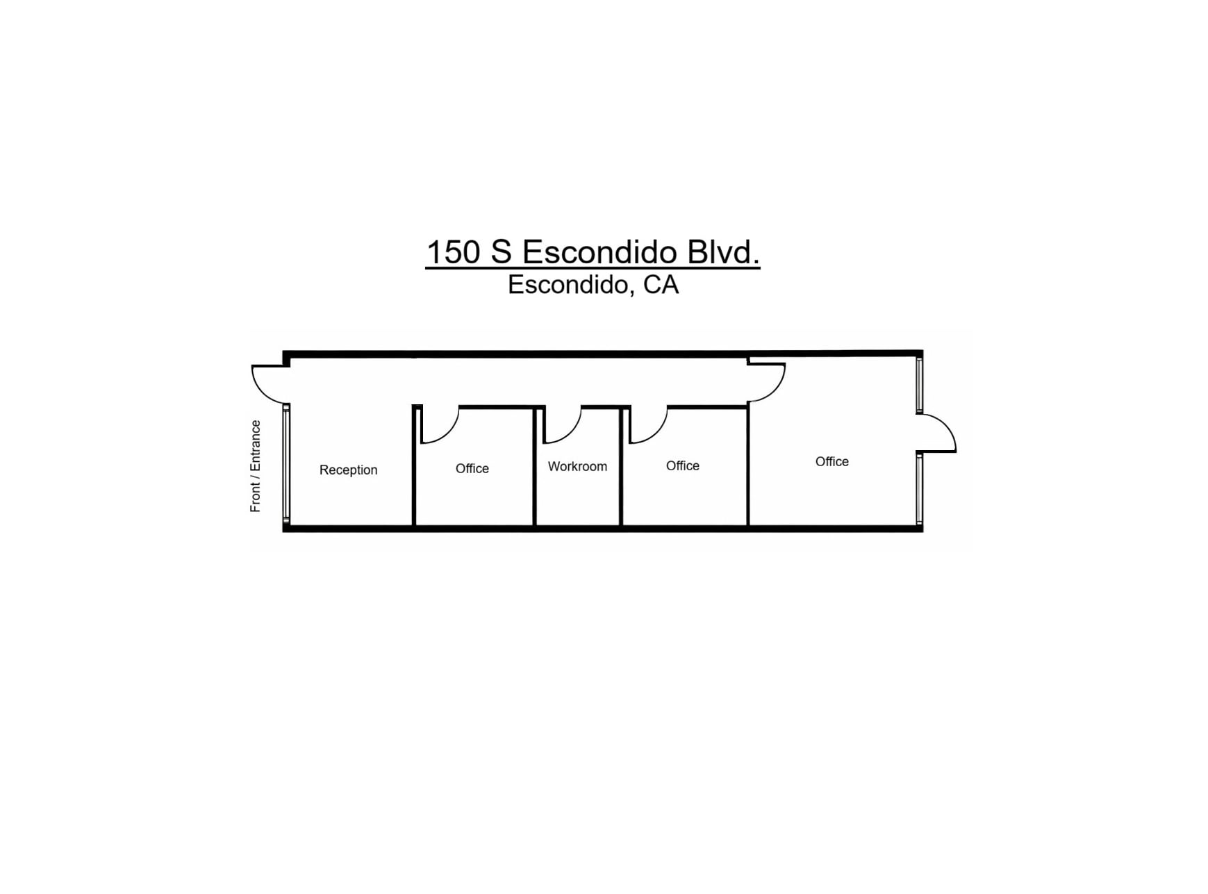 150-170 S Escondido Blvd, Escondido, CA à louer Plan d’étage– Image 1 sur 1