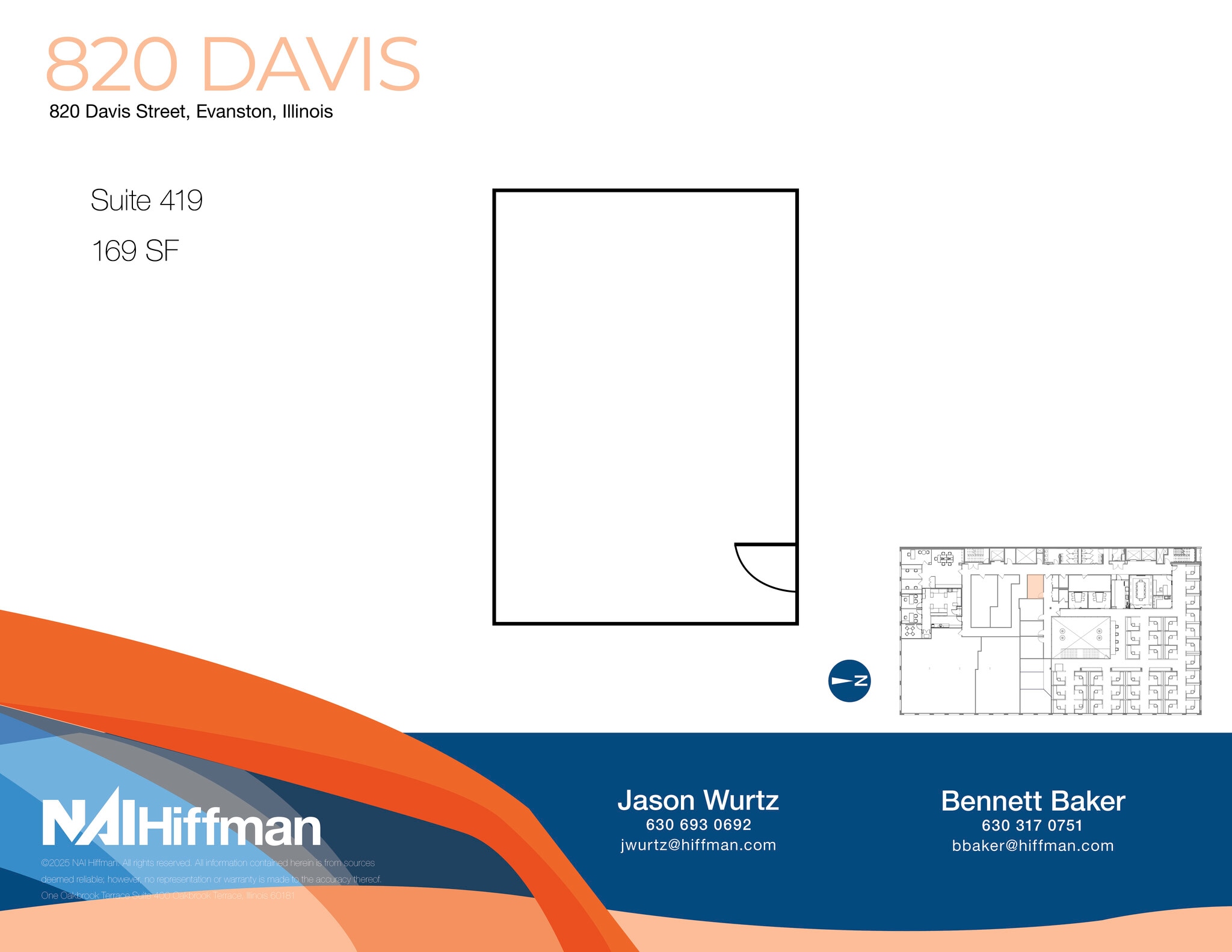 820 Davis St, Evanston, IL à louer Plan d’étage– Image 1 sur 1