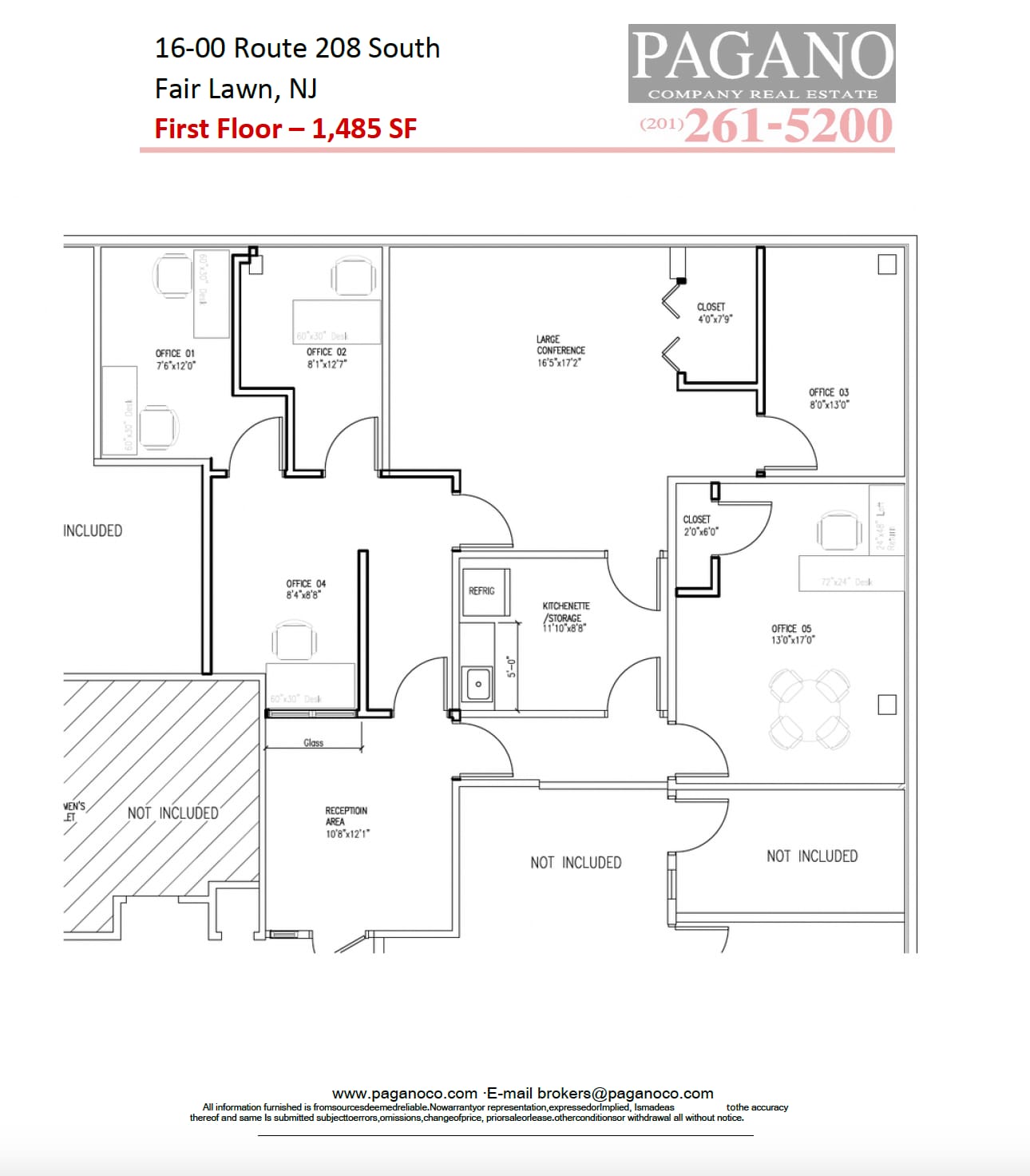 16-00 State Route 208, Fair Lawn, NJ à louer Plan d’étage– Image 1 sur 5
