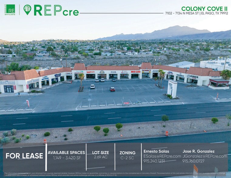 7100-7134 N Mesa St, El Paso, TX à louer - Photo principale – Image 1 sur 2
