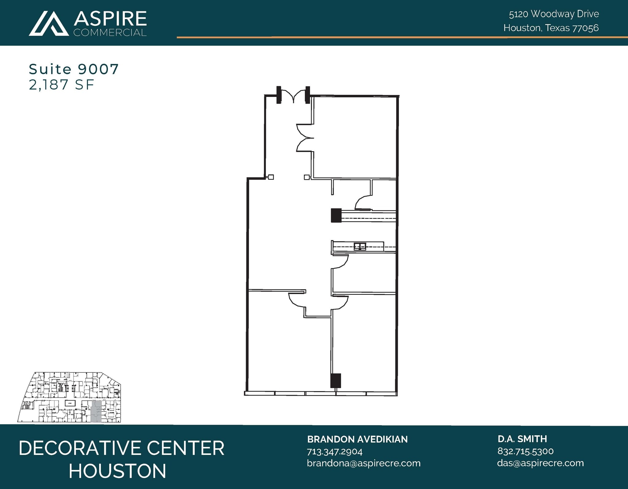 5120 Woodway Dr, Houston, TX à louer Plan d’étage– Image 1 sur 1