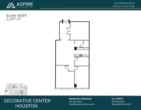 5120 Woodway Dr, Houston, TX à louer Plan d’étage– Image 1 sur 1