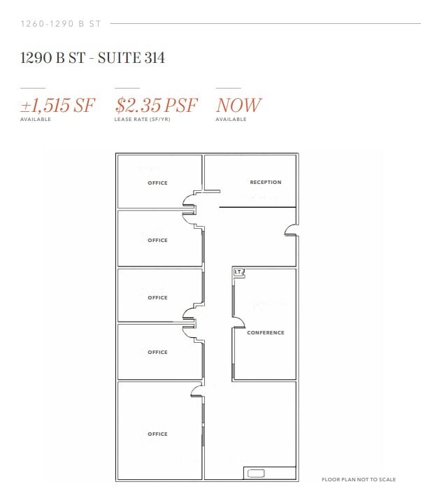 1290 B St, Hayward, CA à louer Plan d’étage– Image 1 sur 1