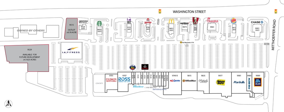 9515-9525 E Washington St, Indianapolis, IN à louer - Plan de site – Image 2 sur 4