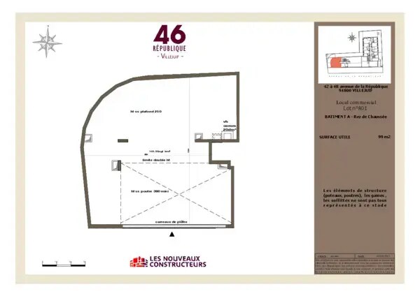 Local commercial dans Villejuif à louer Plan d’étage– Image 1 sur 1